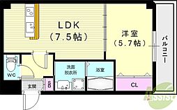 シロハイヌ西難波 1階/-