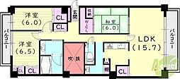 ビクトリアコート夙川 6階