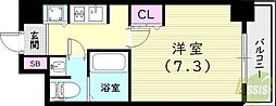 URBANGREEN甲子園 1Kの間取図画像