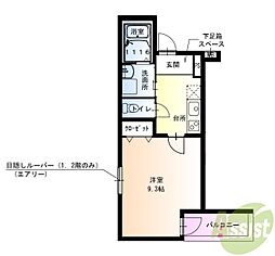 フジパレス武庫川駅北 1Kの間取図画像
