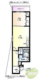 フジパレス武庫川駅北 1LDKの間取図画像