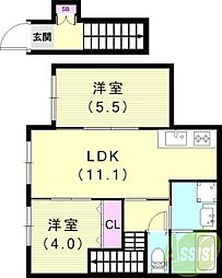 プラシッド ピュール 2階/-