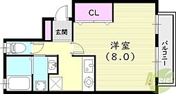 ステラハウス4-1200 1Kの間取図画像