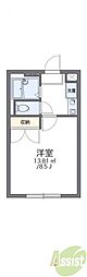 レオパレスプランドール 1Kの間取図画像
