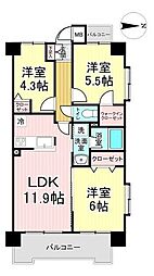 間取図画像 3LDK