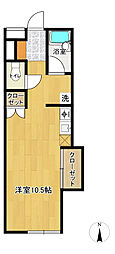 ドルフフジミB ワンルームの間取図画像