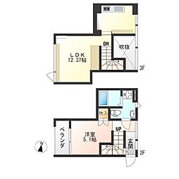 K-FLATS 1LDKの間取図画像