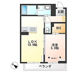 Villace 1LDKの間取図画像