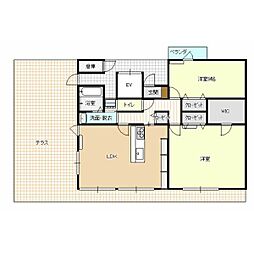 美苑ビル 2LDKの間取図画像