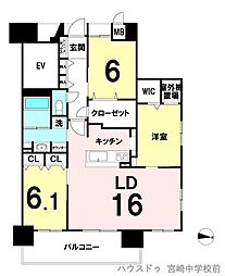 アルファスマート柳丸 3LDKの間取り