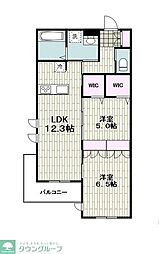 （仮称）坂戸2丁目メゾン 203 2階2LDKの間取り