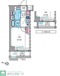 京急本線 鶴見市場駅 徒歩4分の賃貸マンション 4階1Kの間取り