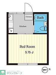 安藤ハイツ 1Kの間取図画像