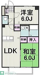 サンモール・小机2番館 2LDKの間取図画像