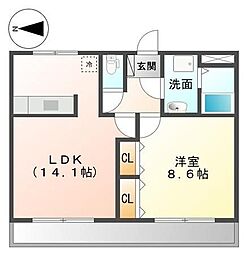 サンヒルズ 1LDKの間取図画像