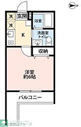 レガーロ新横浜 1Kの間取図画像