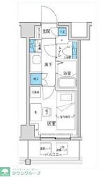 キャンパスヴィレッジ武蔵小杉 ワンルームの間取図画像