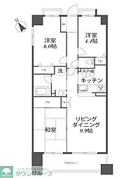 クリオ横浜壱番館 3LDKの間取図画像