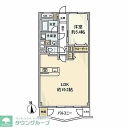 横浜ハイタウン1号棟 1LDKの間取図画像