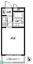 TOP妙蓮寺第2 ワンルームの間取図画像