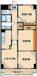 グランドヒル高橋 3LDKの間取図画像