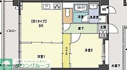 ルシェリオ 2DKの間取図画像