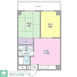 新横浜ミユキマンション 2LDKの間取図画像