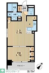 HF新横浜レジデンス 1LDKの間取図画像