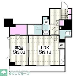 シティタワー横濱 1LDKの間取図画像