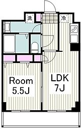 グリフォーネ横浜・西口 1LDKの間取図画像