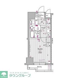 ガーラ・ステーション横濱関内 1Kの間取図画像