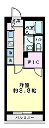 IPステージ東神奈川 1Kの間取図画像