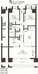 ひかるコート横浜 3LDKの間取図画像