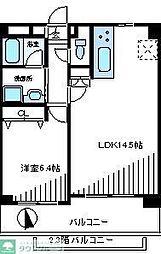 ピース・エステート日吉本町 1LDKの間取図画像