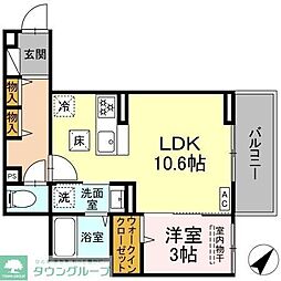 D Paina Namamugi III 1LDKの間取図画像