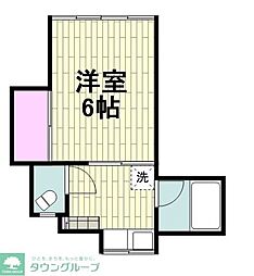 菊水苑 1Kの間取図画像