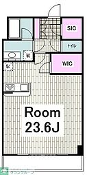 OceanTower ワンルームの間取図画像