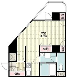 セントラル横濱 ワンルームの間取図画像
