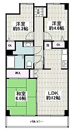 アーバンパーク常盤台公園C棟 3LDKの間取図画像
