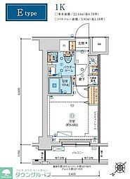 LIVCITY横濱ヒルサイドテラス 1Kの間取図画像