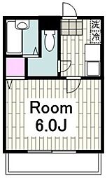 ビーカーサ横浜入江 1Kの間取図画像