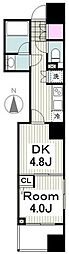 レグラス横浜ポートサイド 1DKの間取図画像