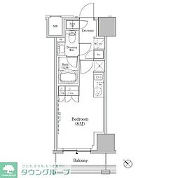 ザ・パークハビオSOHO新横浜 ワンルームの間取図画像