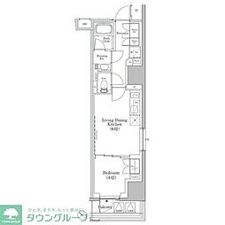 ザ・パークハビオSOHO新横浜 1LDKの間取図画像