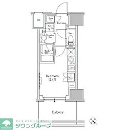 ザ・パークハビオSOHO新横浜 ワンルームの間取図画像