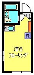 ペルブラン2 ワンルームの間取図画像