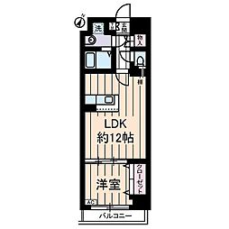 ヤヨイコート 1LDKの間取図画像