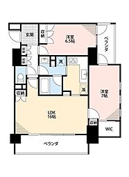 クリオ横浜西口弐番館 2LDKの間取図画像