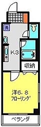 グランディール・横濱 1Kの間取図画像
