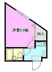 マリンアベニュー 1Kの間取図画像